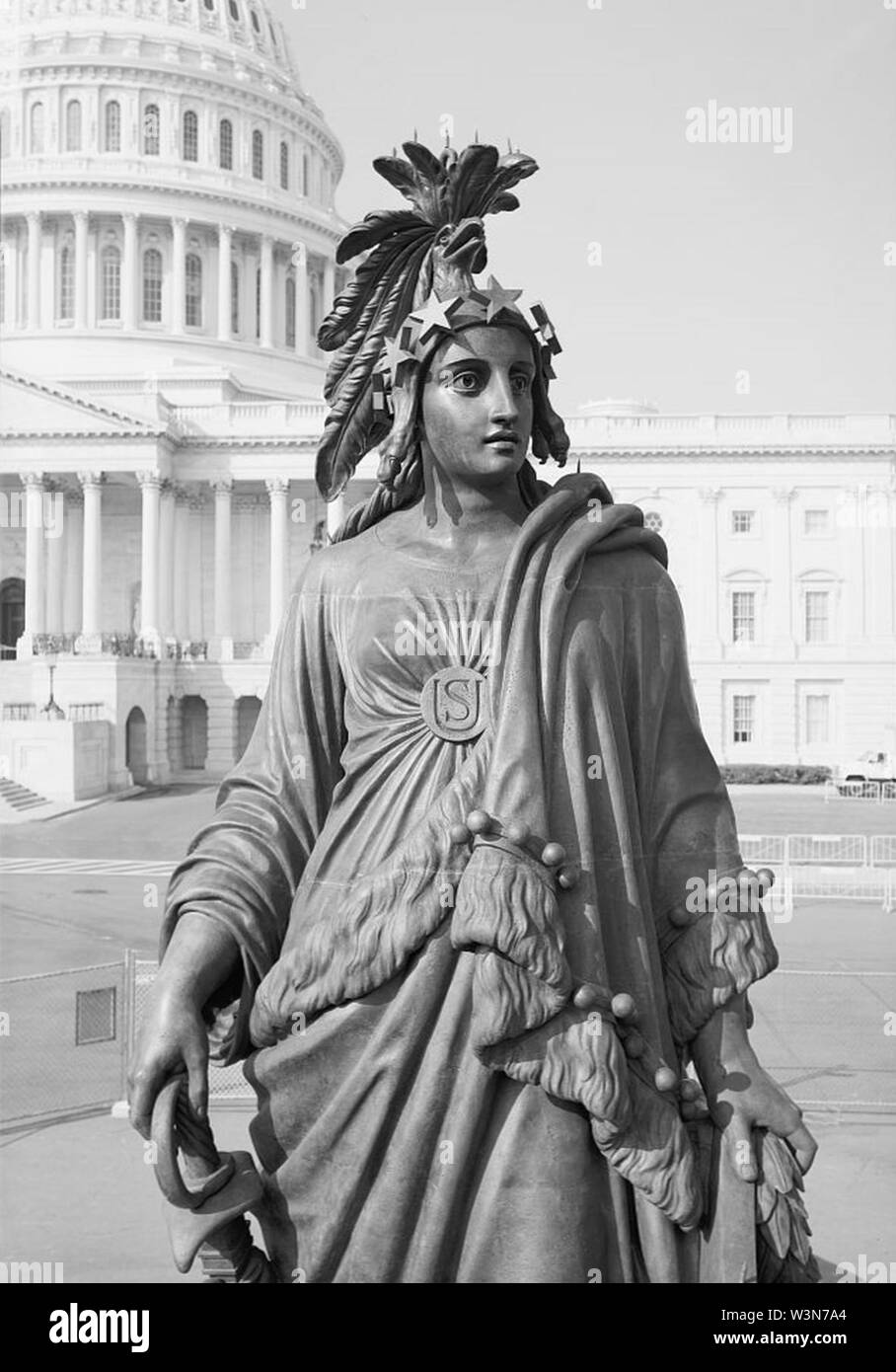 Close view Statue of Freedom Stock Photo Alamy