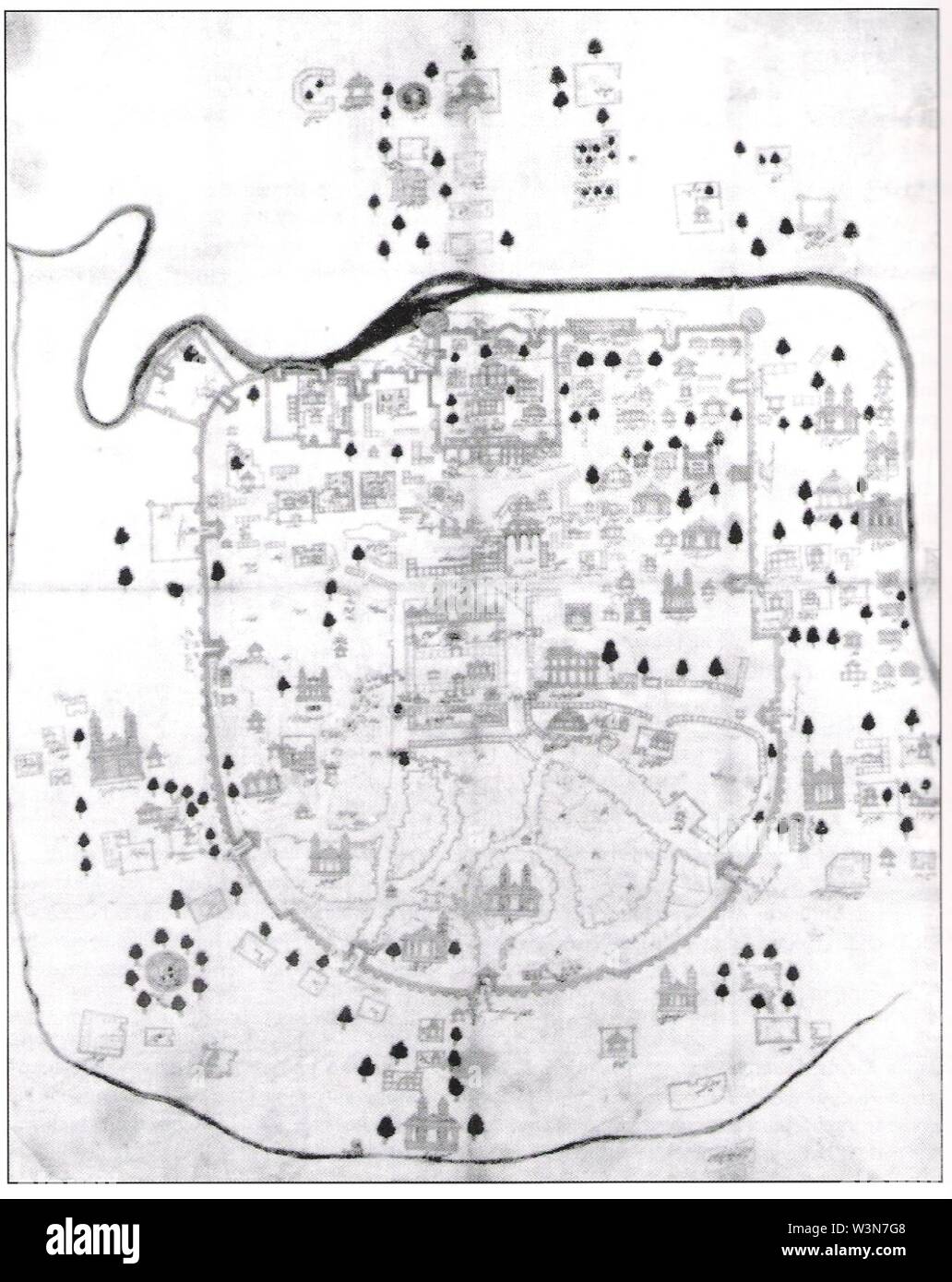 Cloth map of ahmedabad. Stock Photo