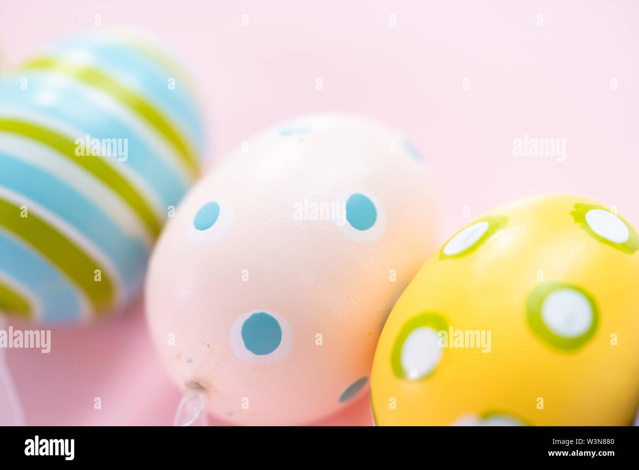 Painted Easter eggs on a pink background Stock Photo Alamy Painted Easter eggs on a pink background Stock Photo Alamy
