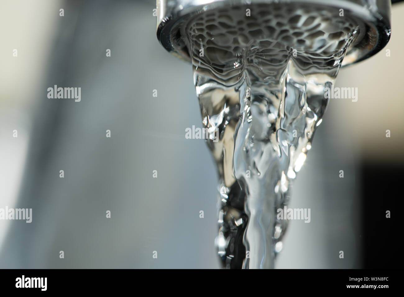 Water Coming Out Of A Faucet Macro Closeup Stock Photo 260467184