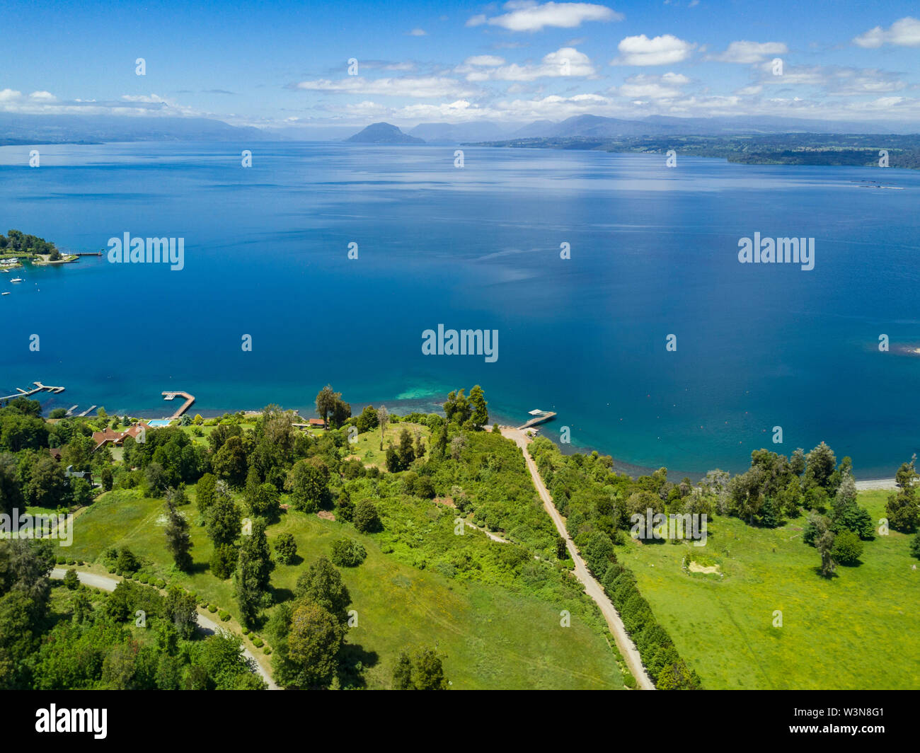 Rupanco Lake, one of the Great lakes in Southern Chile with an amazing ...