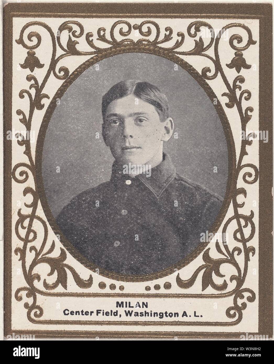 Clyde Milan, Washington Nationals, baseball card portrait Stock Photo