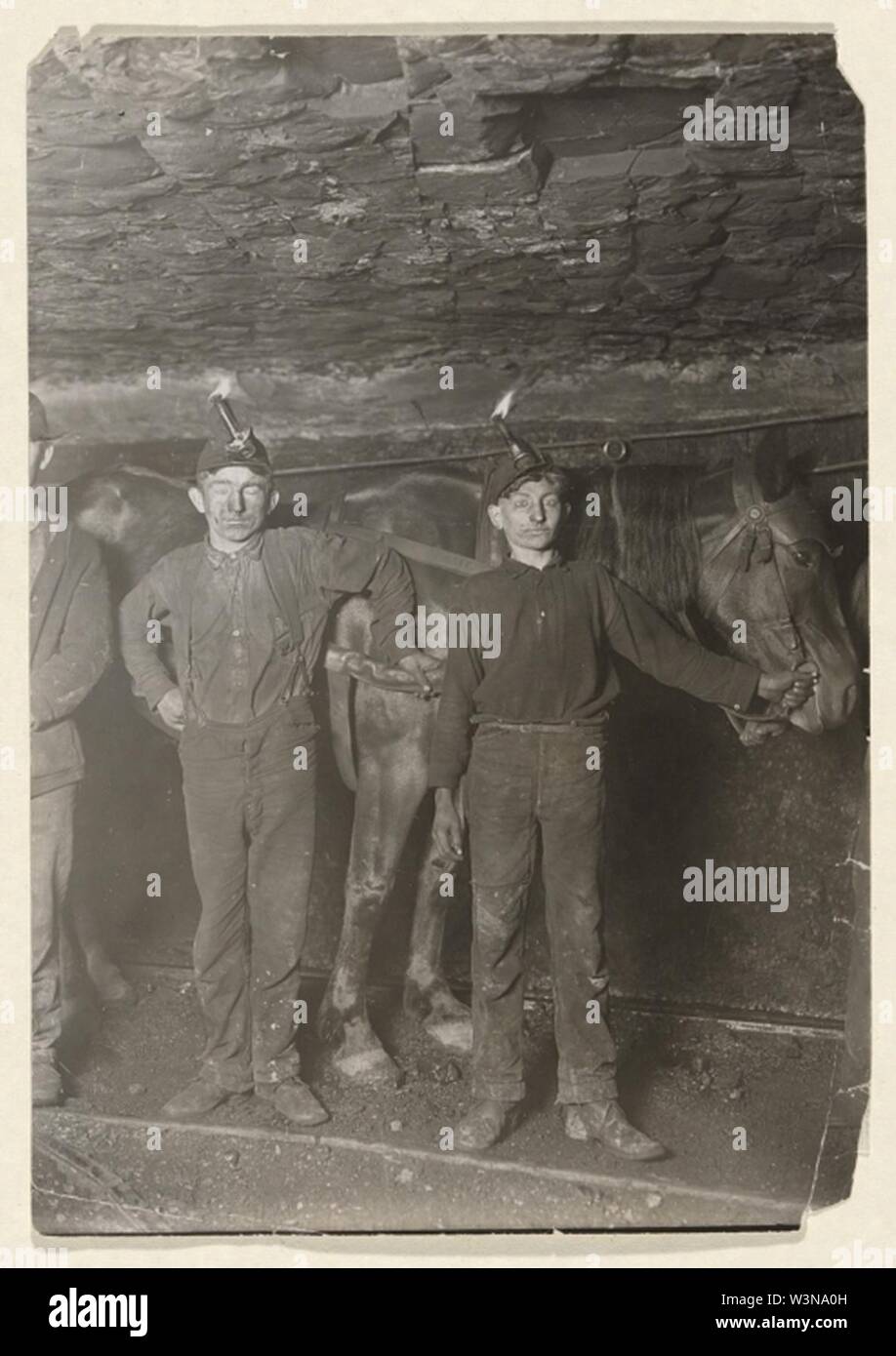 Coal Miners Drivers West Virginia by Lewis Hine Stock Photo Alamy