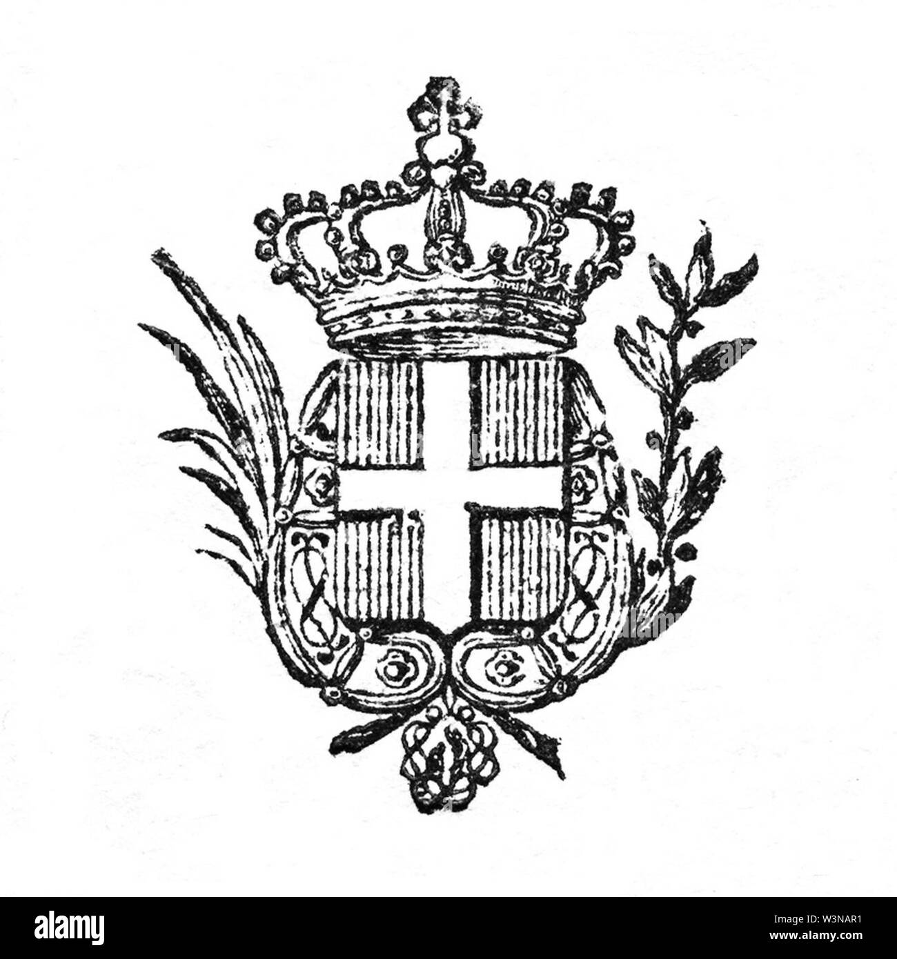 Coat of arms of the Kingdom of Sardinia 7 Stock Photo Alamy