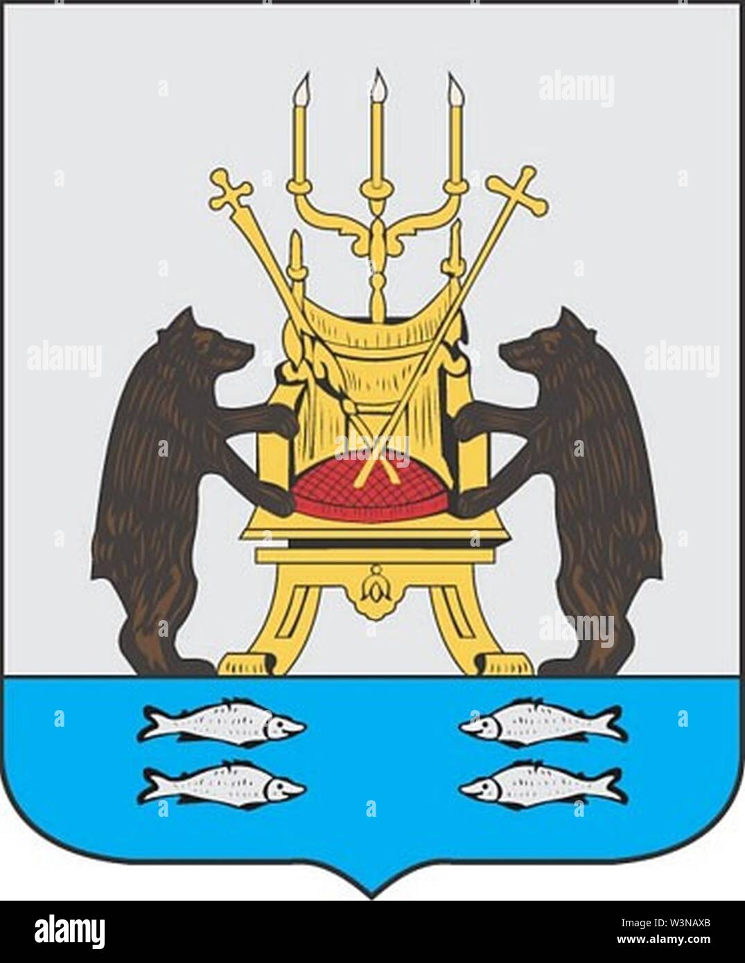 Coat of Arms of Velikiy Novgorod in 1781-1917 Stock Photo - Alamy