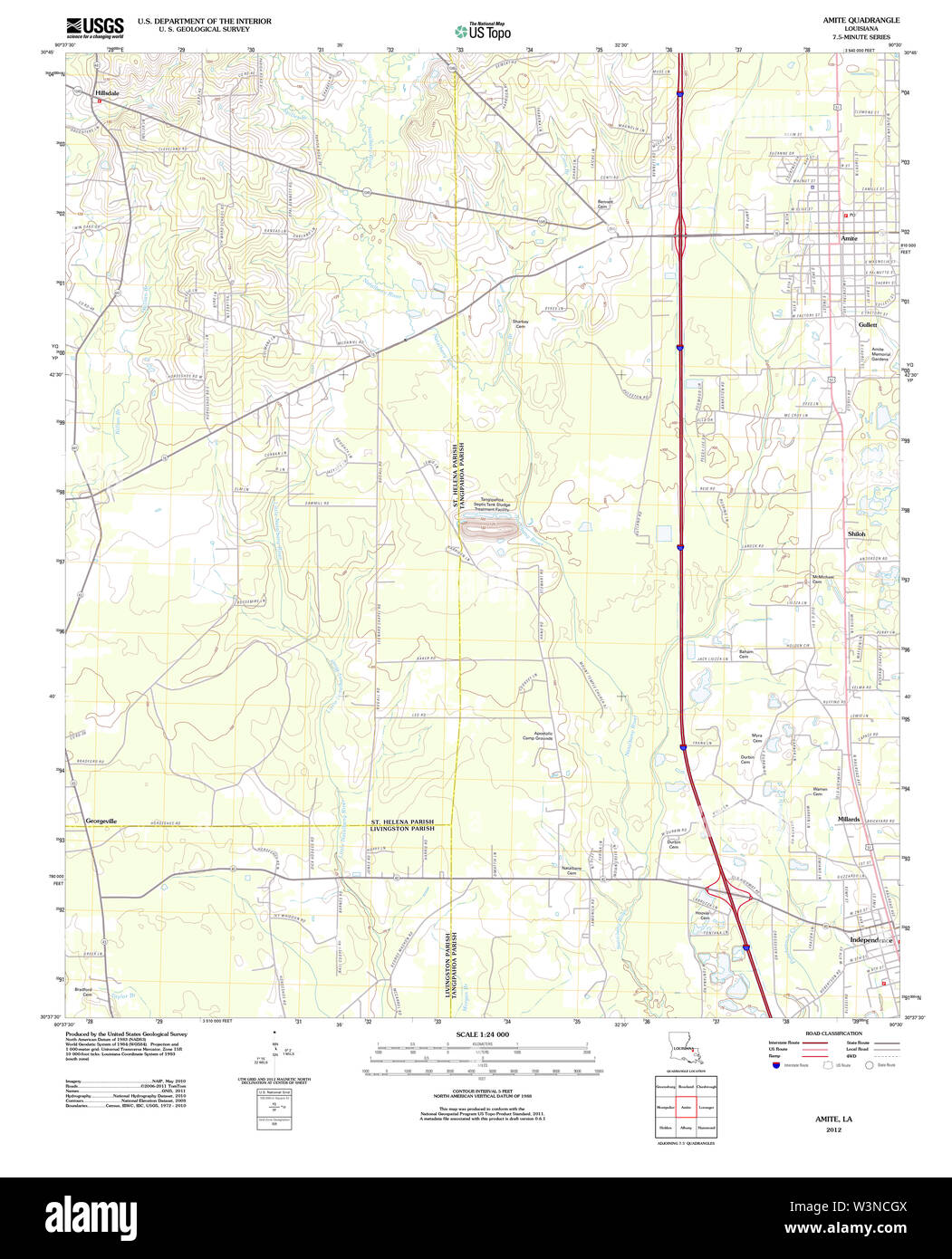 Amite louisiana map hires stock photography and images Alamy