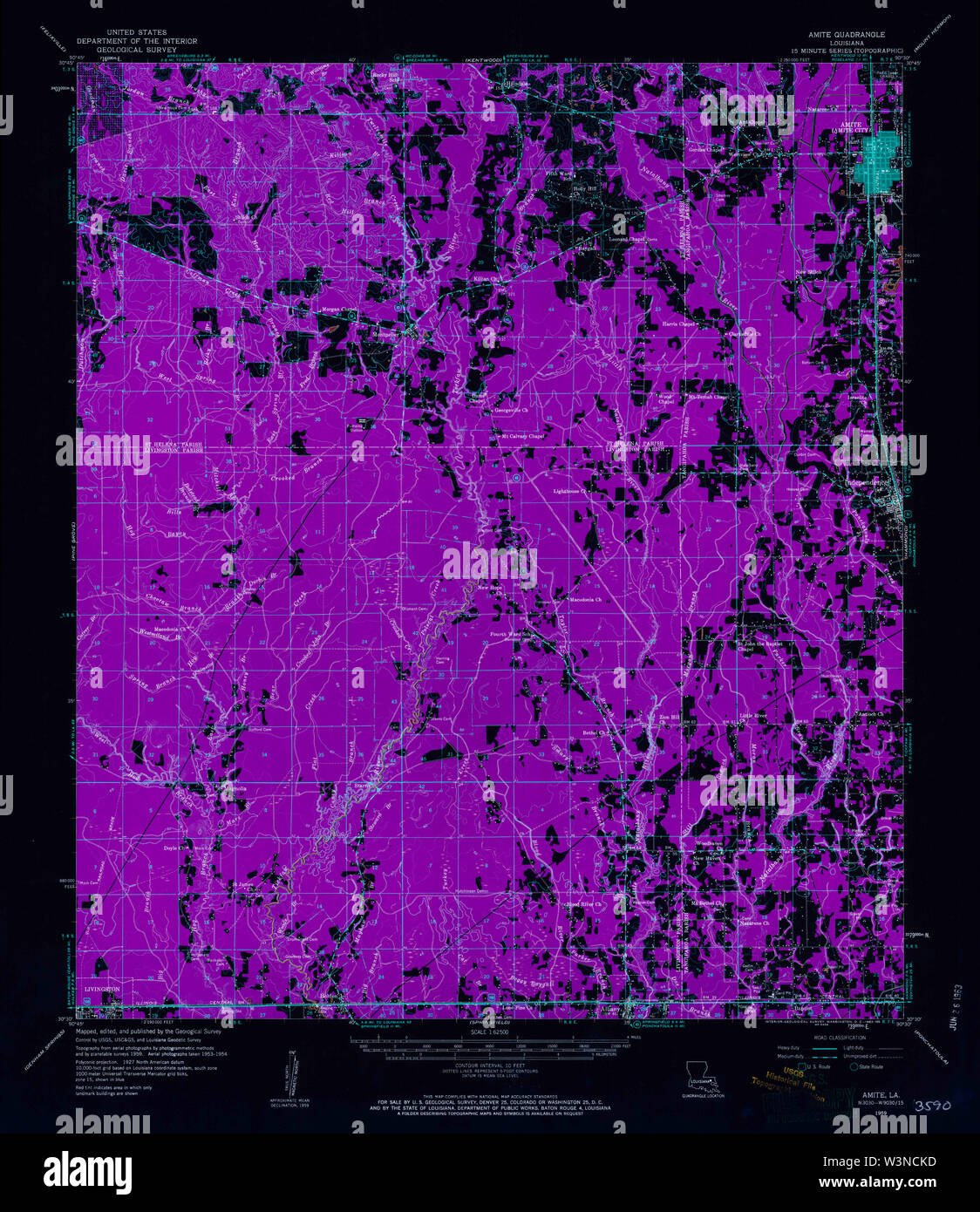 Amite louisiana map hires stock photography and images Alamy