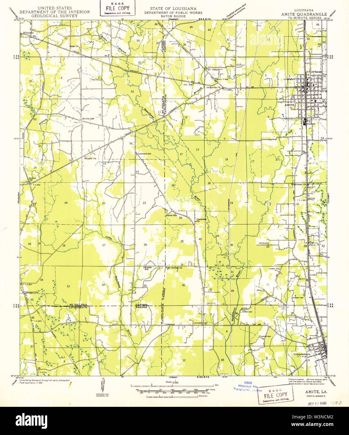 Amite louisiana map hires stock photography and images Alamy