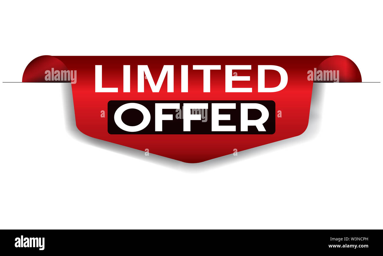 limited Offer red vector banner Stock Photo