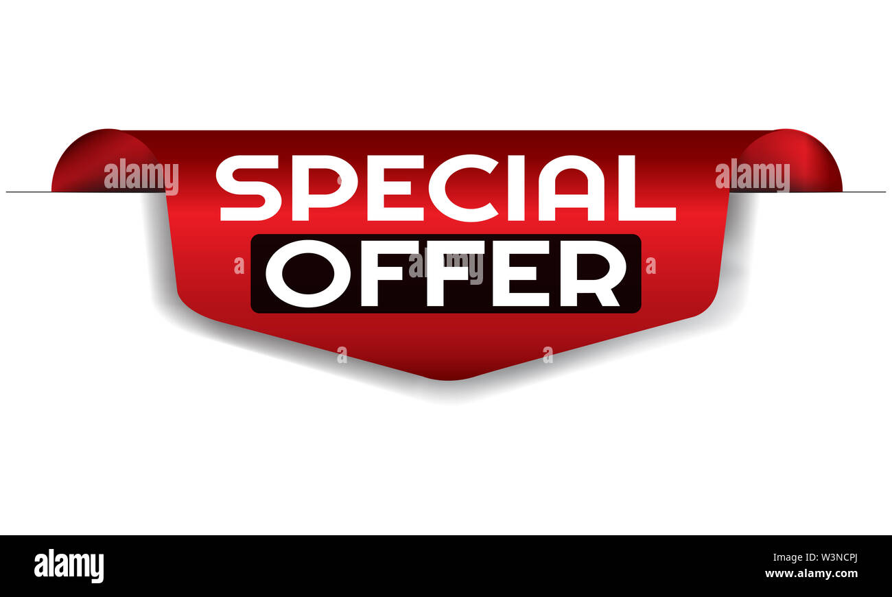 Special Offer red vector banner Stock Photo