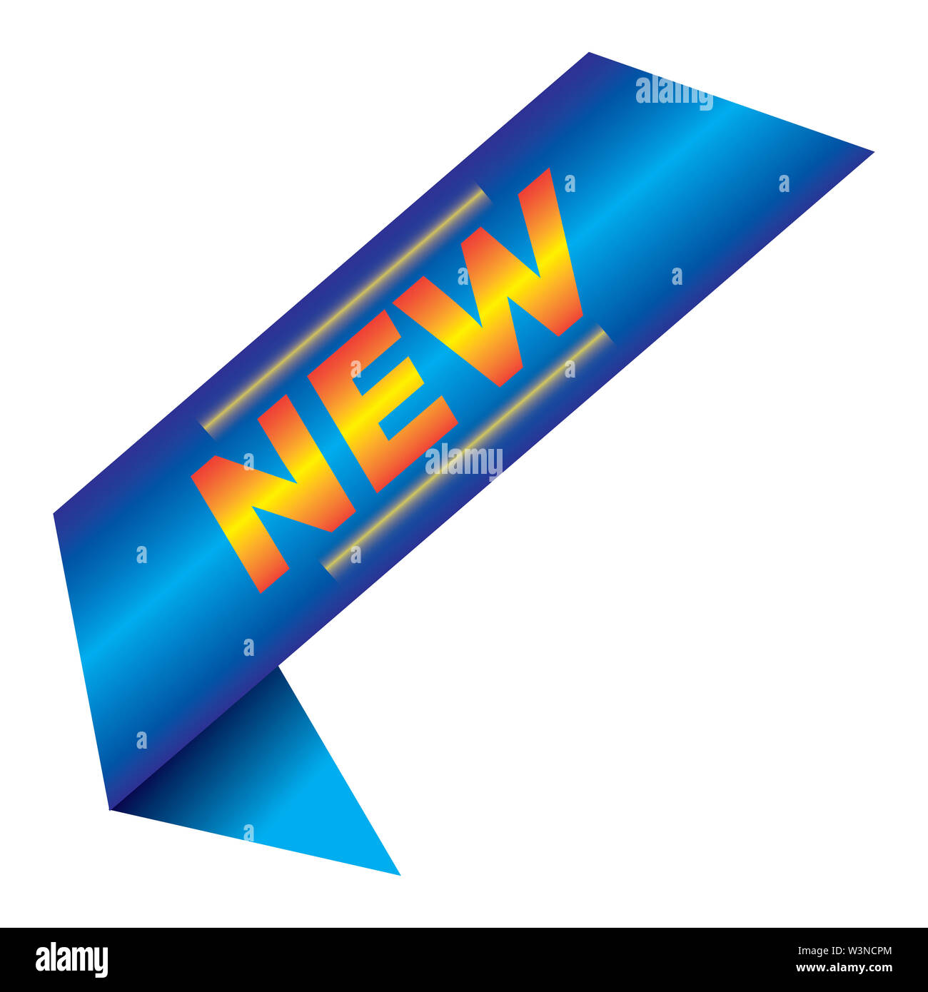 Origami Label which has a written 'NEW' - Vector Stock Photo