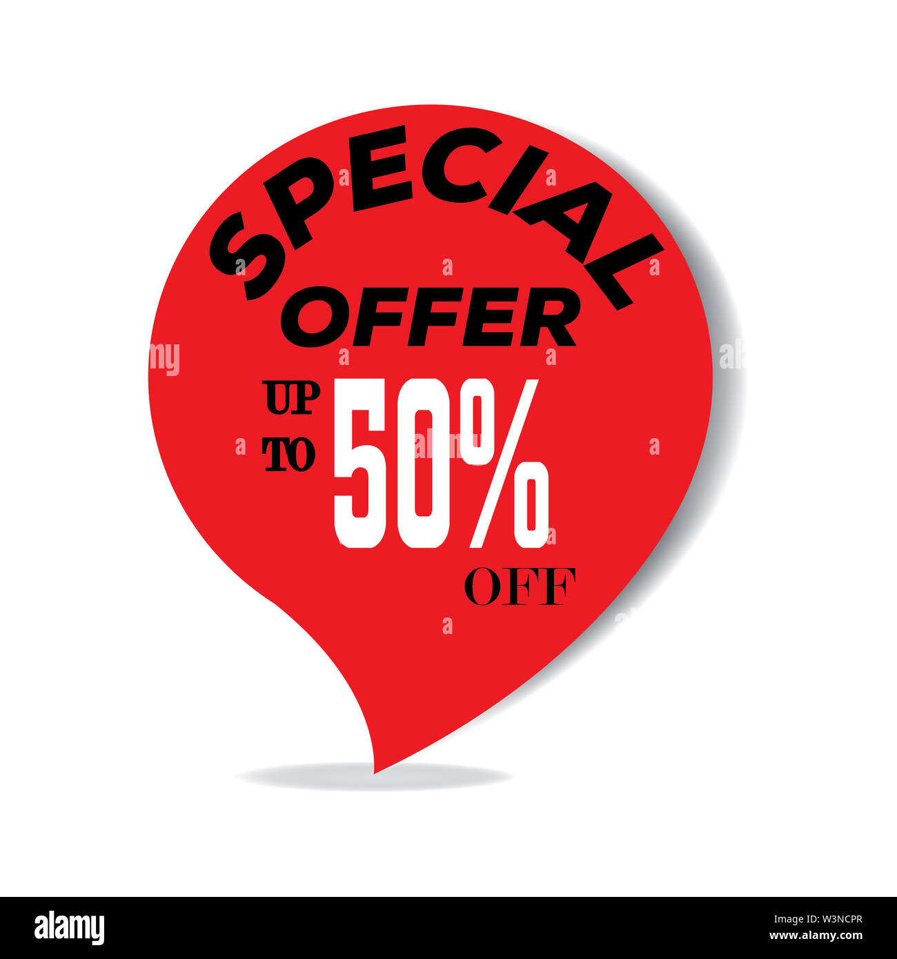 Special offer red banner - vector format Stock Photo
