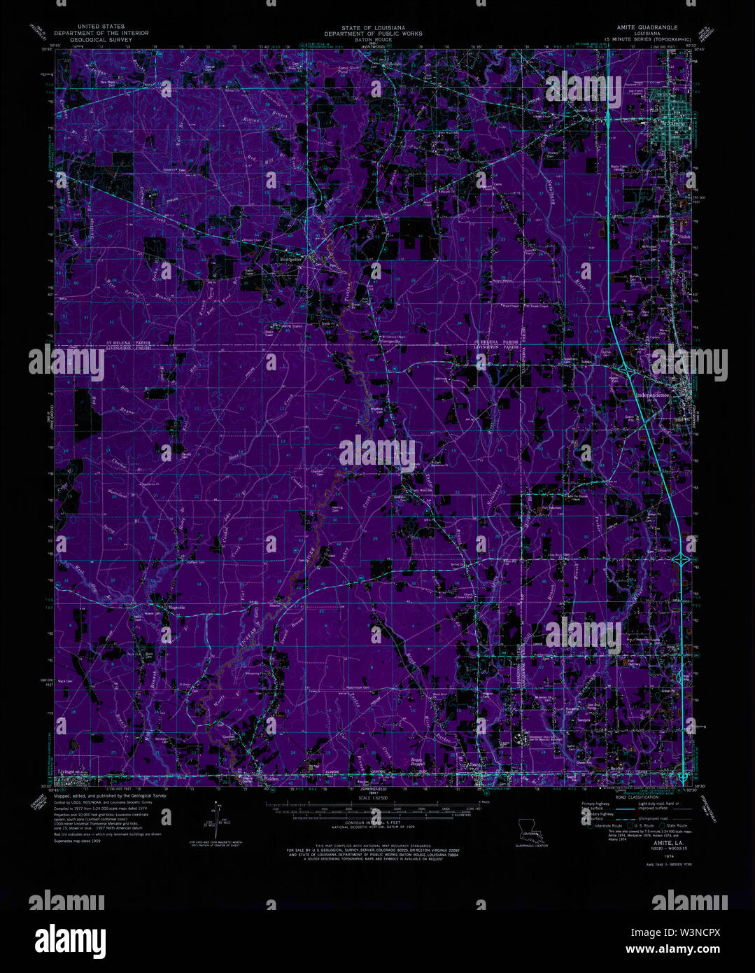 Amite louisiana map hires stock photography and images Alamy