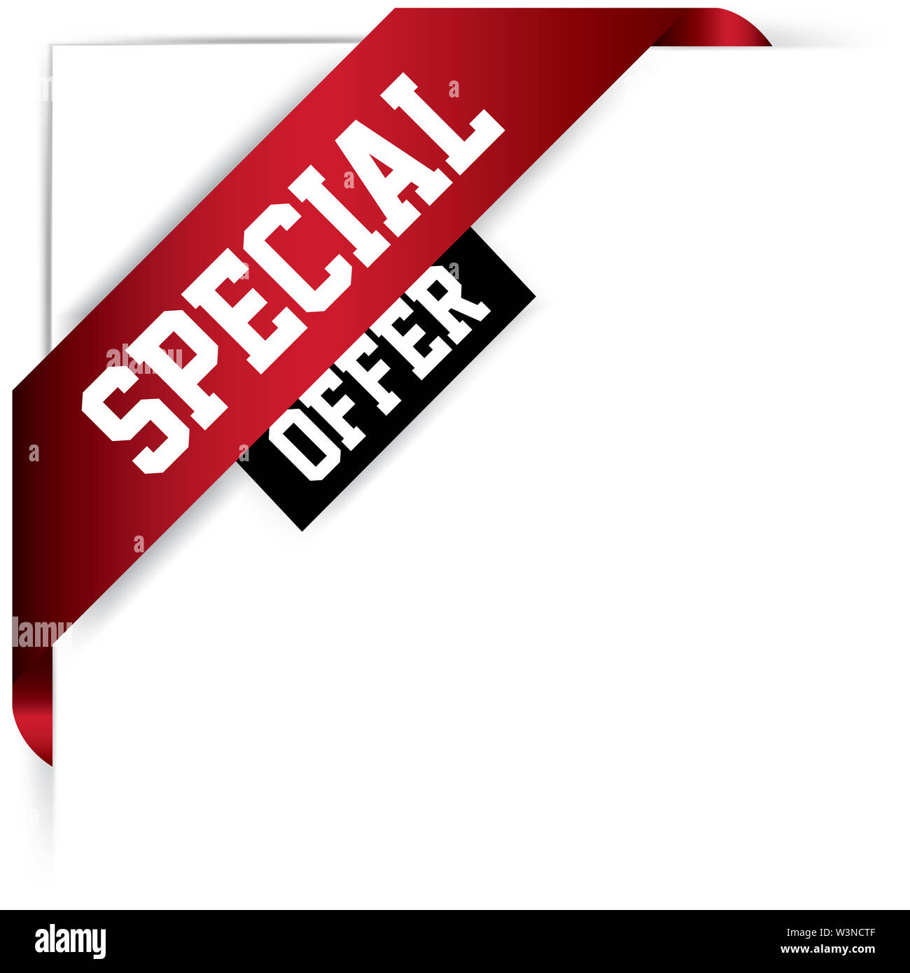 Special Offer red colour top banner-vector Stock Photo