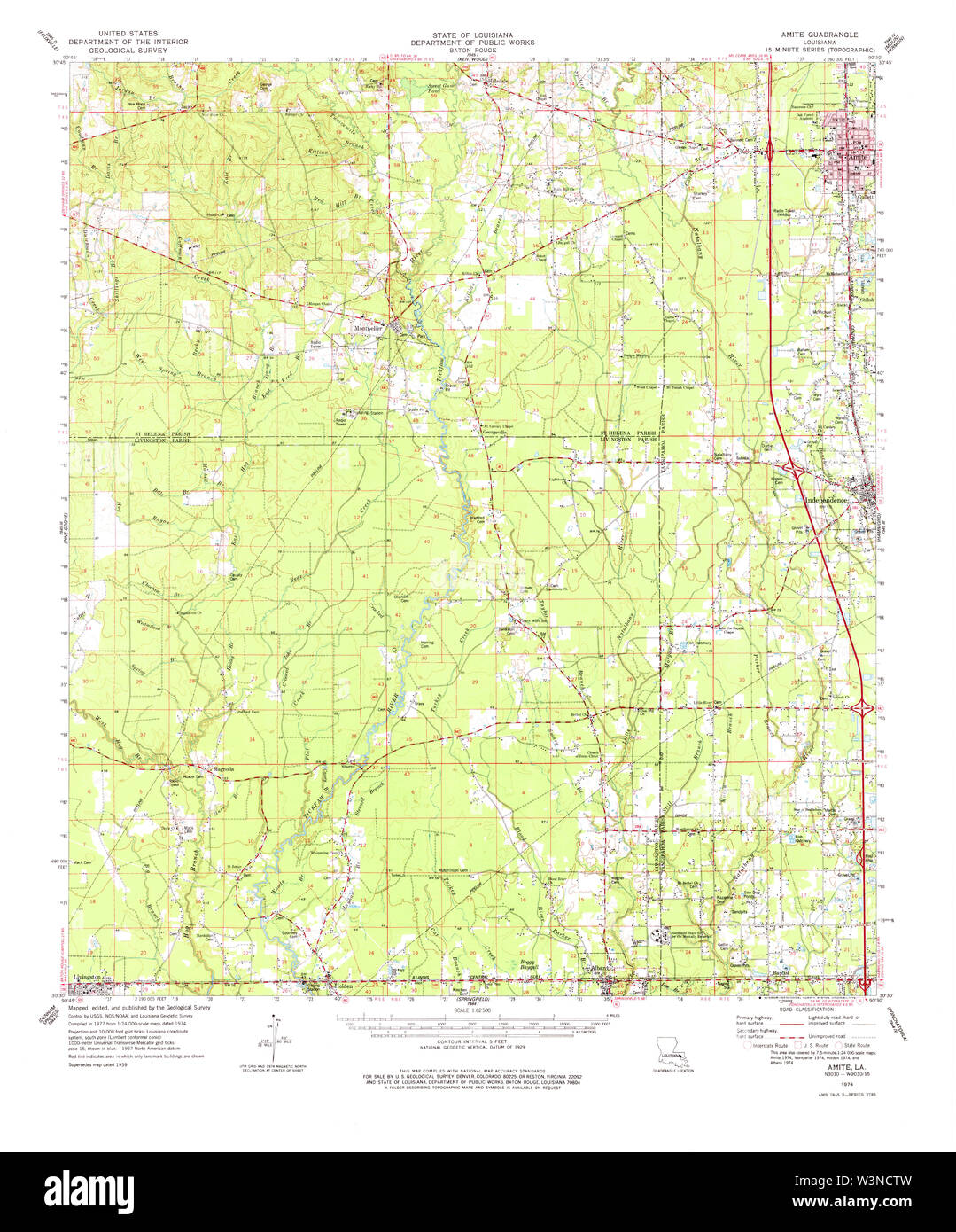 Amite louisiana map hires stock photography and images Alamy