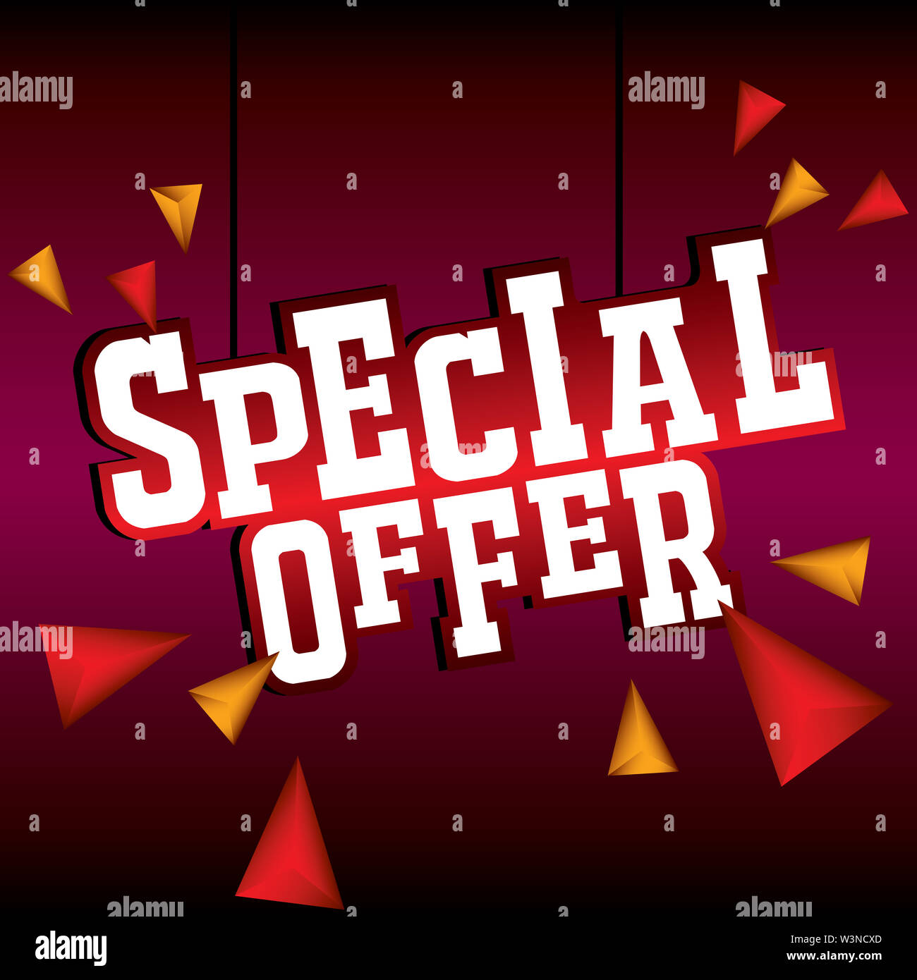 Bright Red Special offer banner in red background-Vector Stock Photo - Alamy