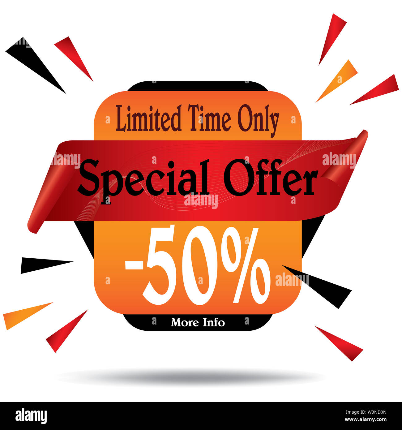 Super sale banner up to 50 off vector format Stock Photo