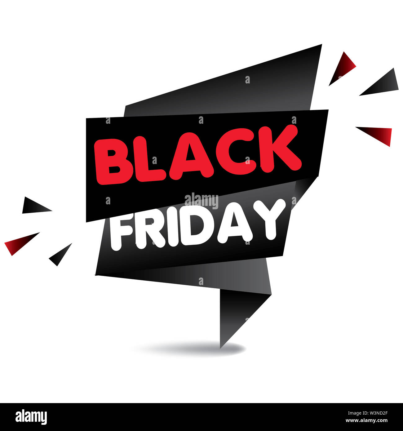 Black Friday Offer tag vector illustration Stock Photo
