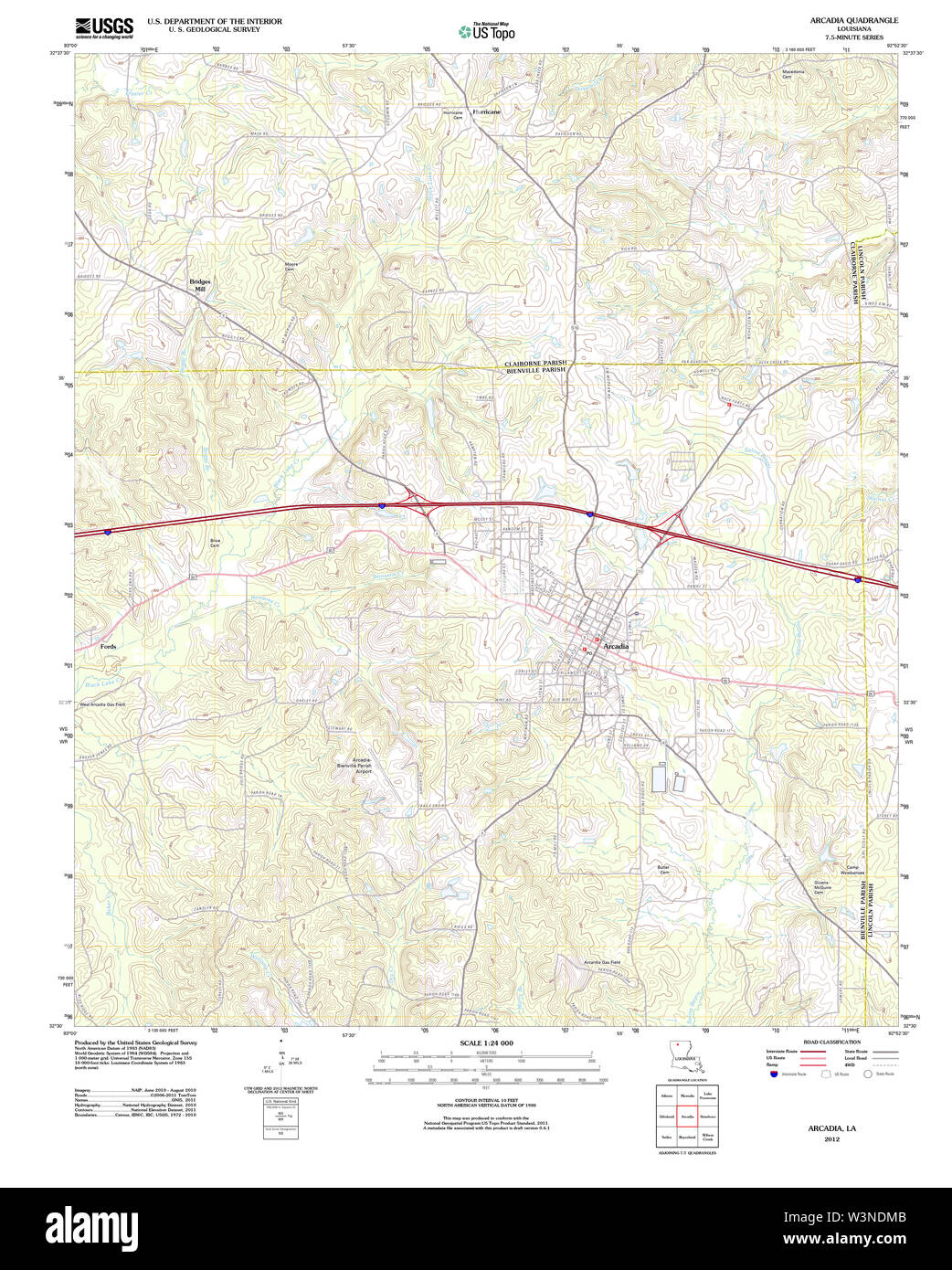 Arcadia louisiana map Cut Out Stock Images & Pictures Alamy