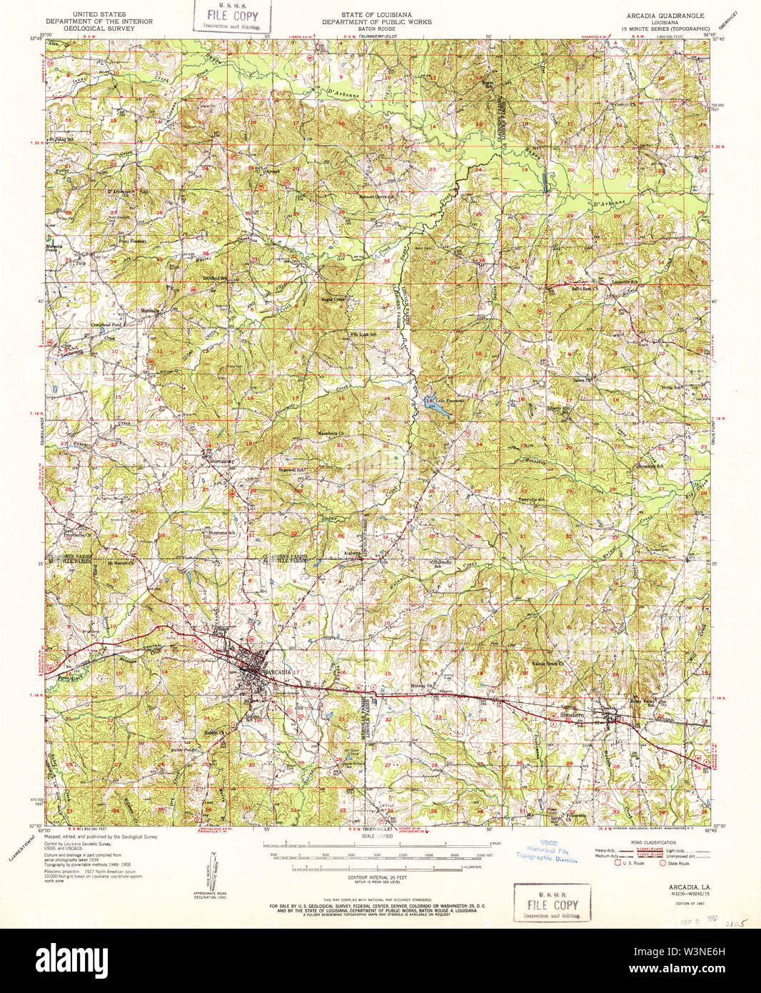 Arcadia louisiana map hires stock photography and images Alamy