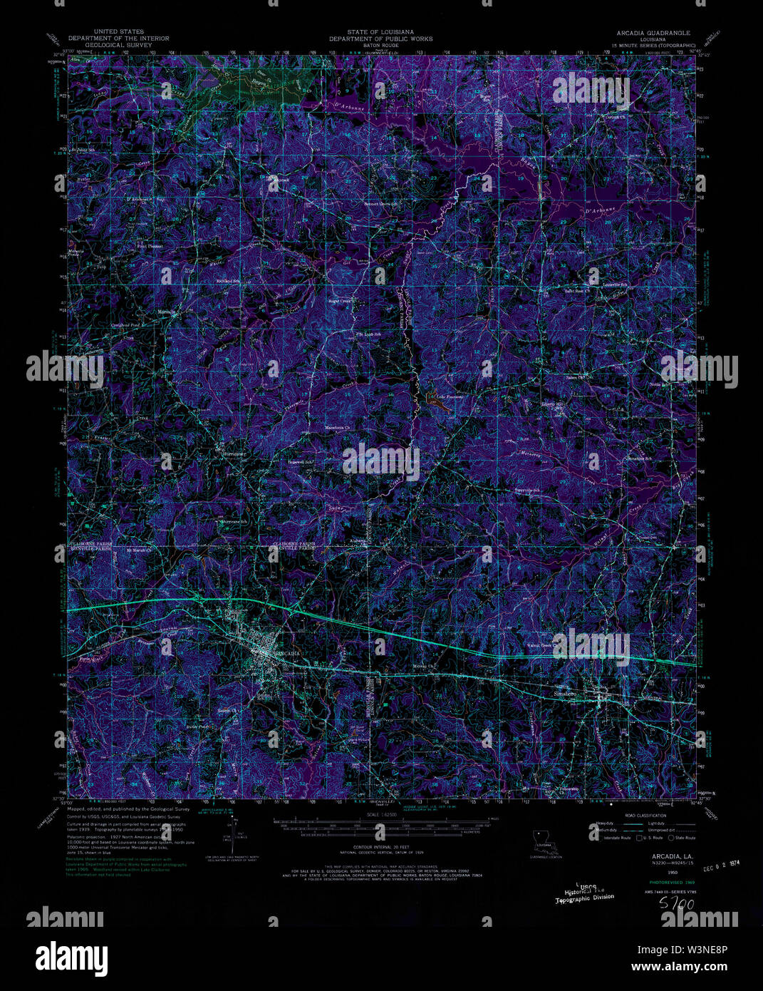 Arcadia louisiana map hires stock photography and images Alamy
