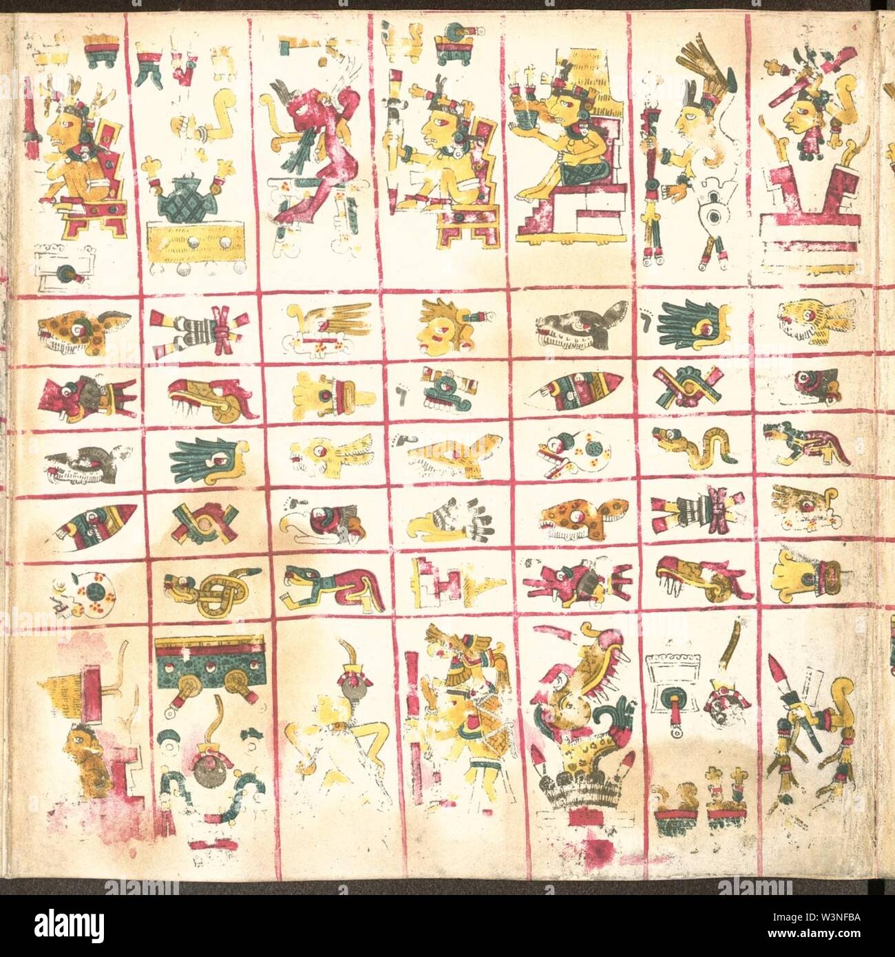 Codex Borgia Page 4 Stock Photo Alamy