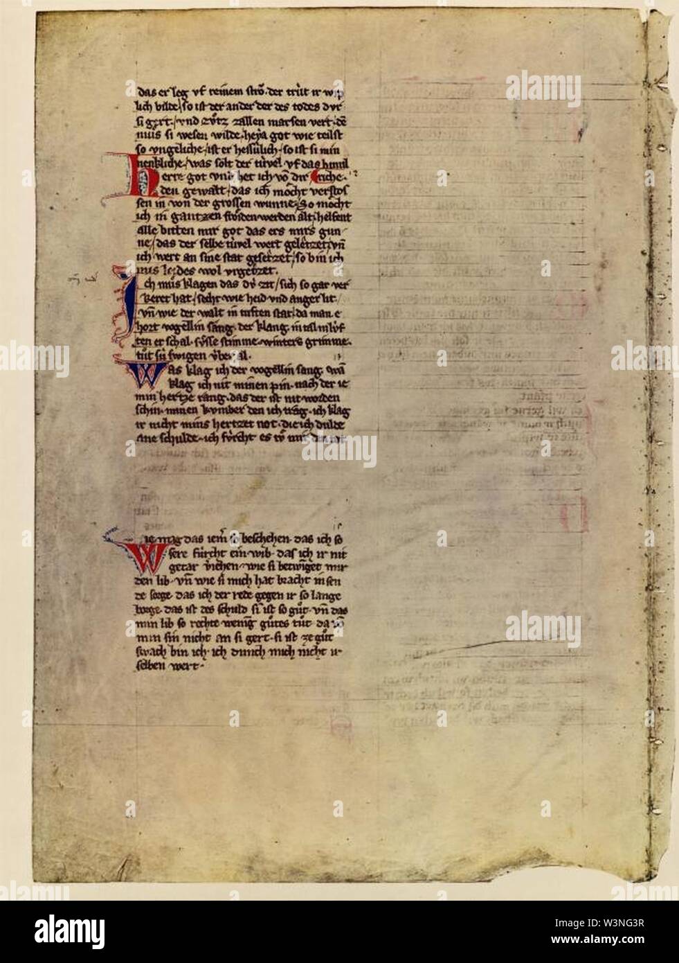 Codex Manesse 44v - Graf Wernher von Homberg. Stock Photo