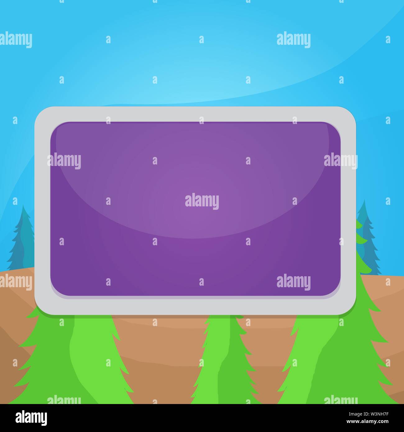 Board rectangle white frame empty blank space fixed color surface plank