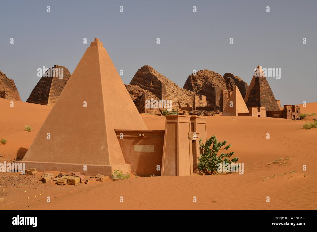 Nubian Pyramid in Sudan Stock Photo
