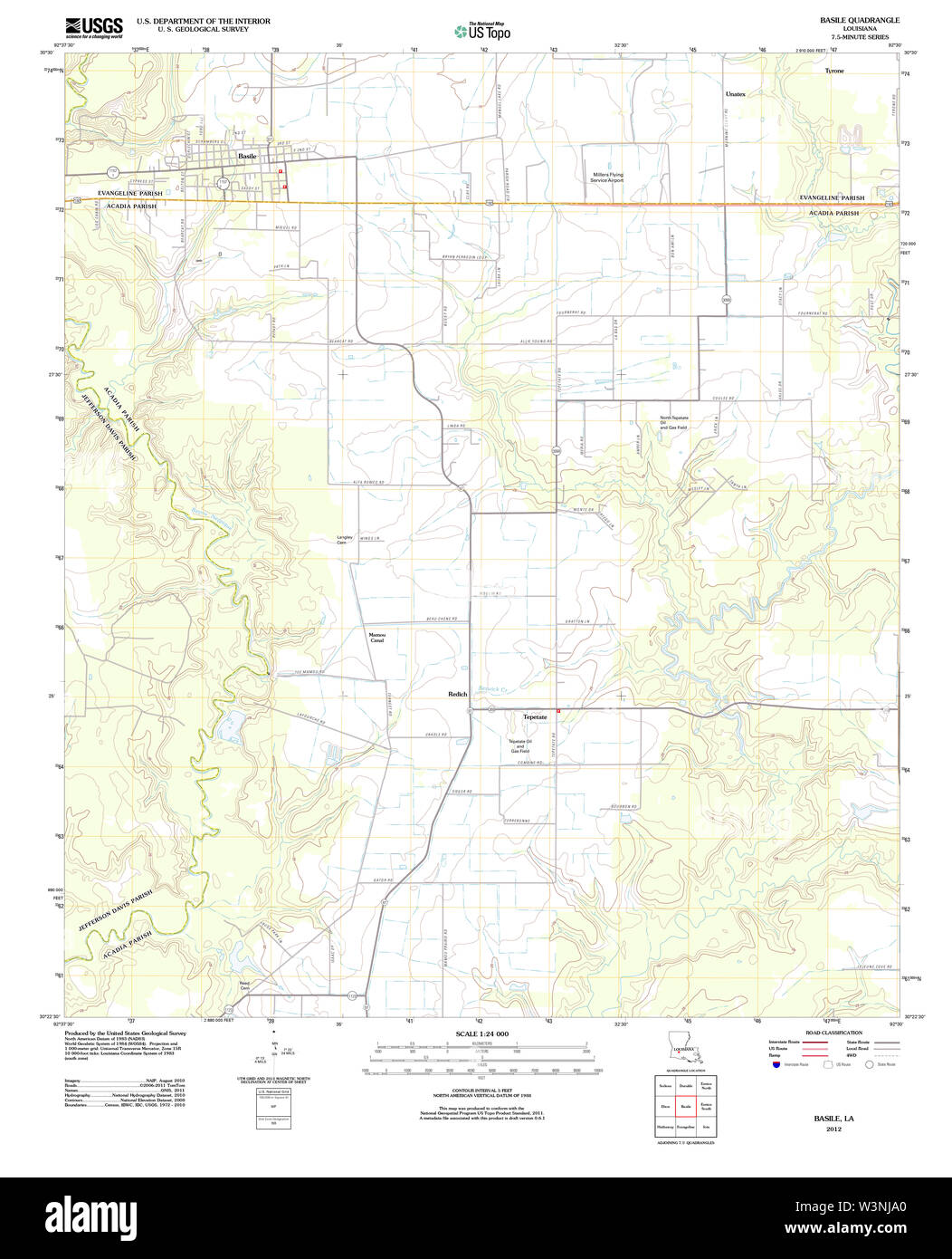 Basile louisiana map hires stock photography and images Alamy