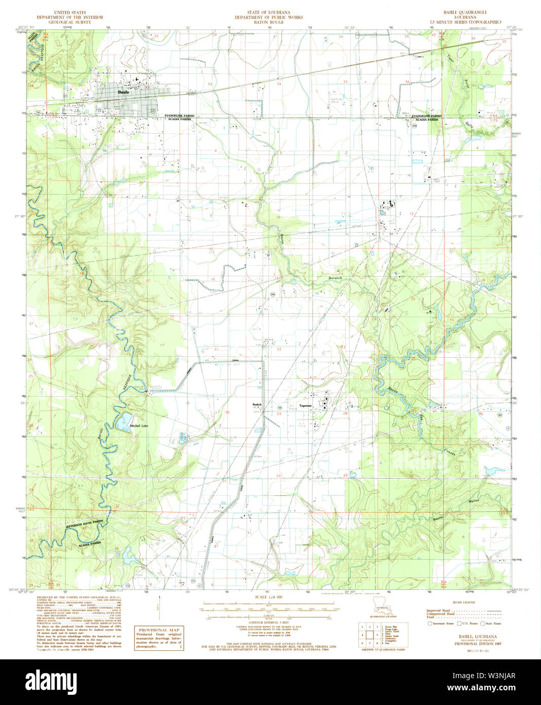 Basile louisiana map hires stock photography and images Alamy