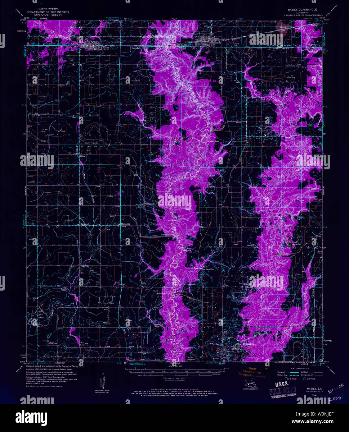 Basile louisiana map hires stock photography and images Alamy
