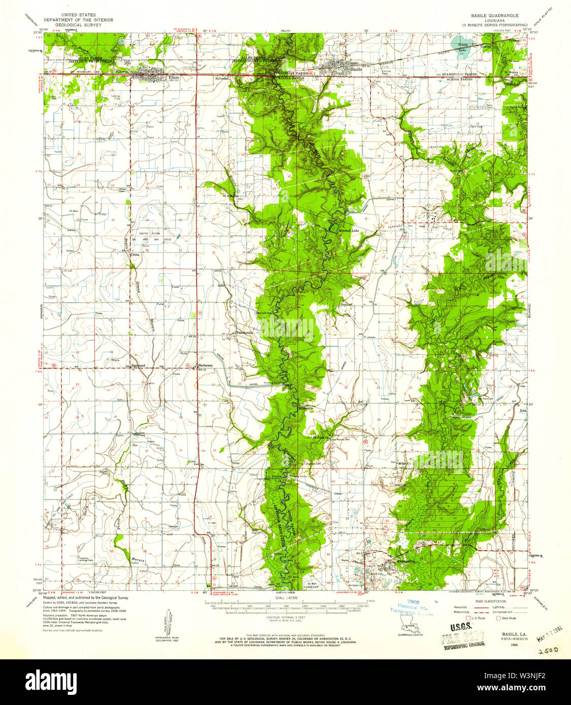 Basile louisiana map hires stock photography and images Alamy
