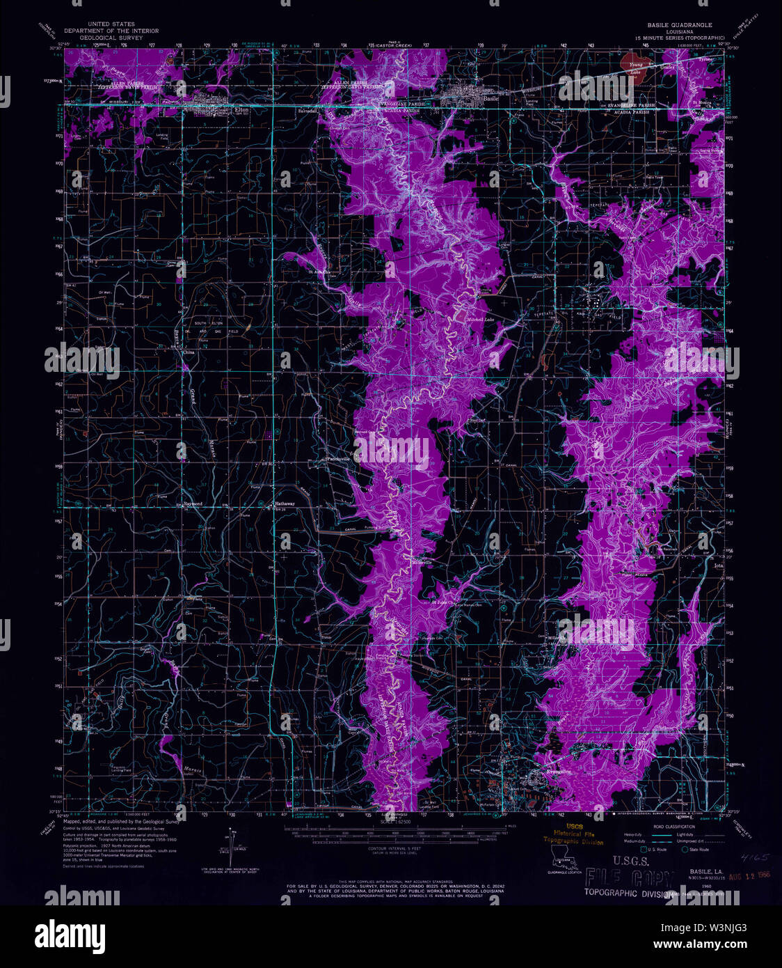 Basile louisiana map hires stock photography and images Alamy