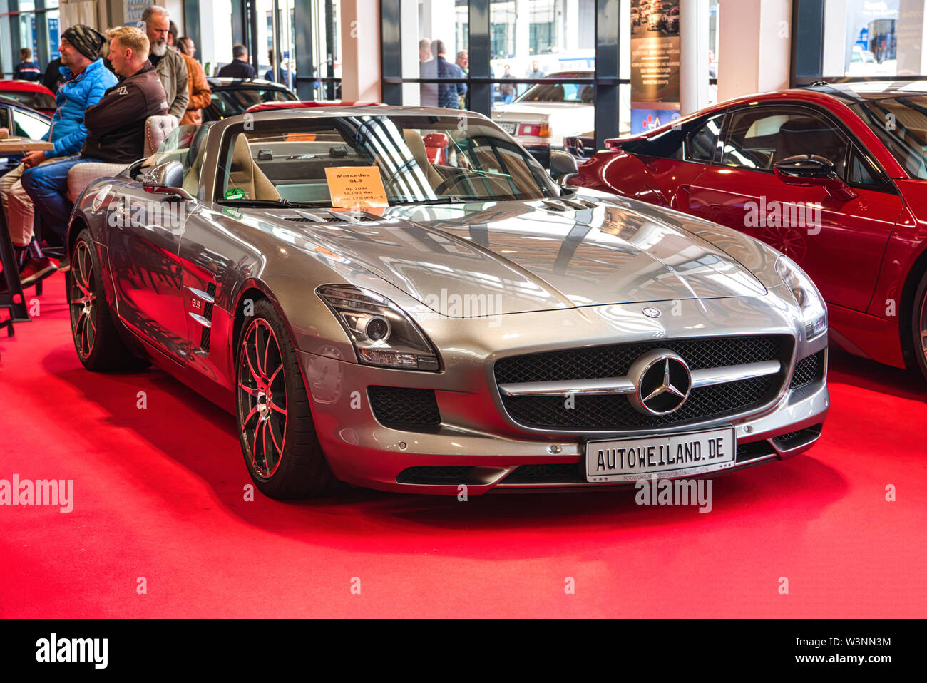 FRIEDRICHSHAFEN - MAY 2019: silver MERCEDES-BENZ SLS AMG C197 R197 2014 ...