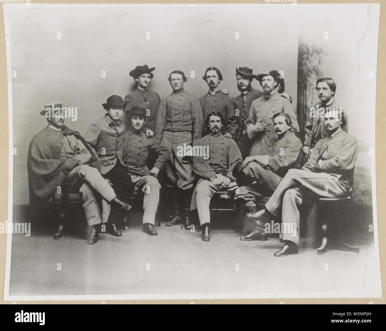 Col. John Singleton Mosby and some members of Mosby's Rangers, 43rd Virginia Cavalry Battalion Stock Photo