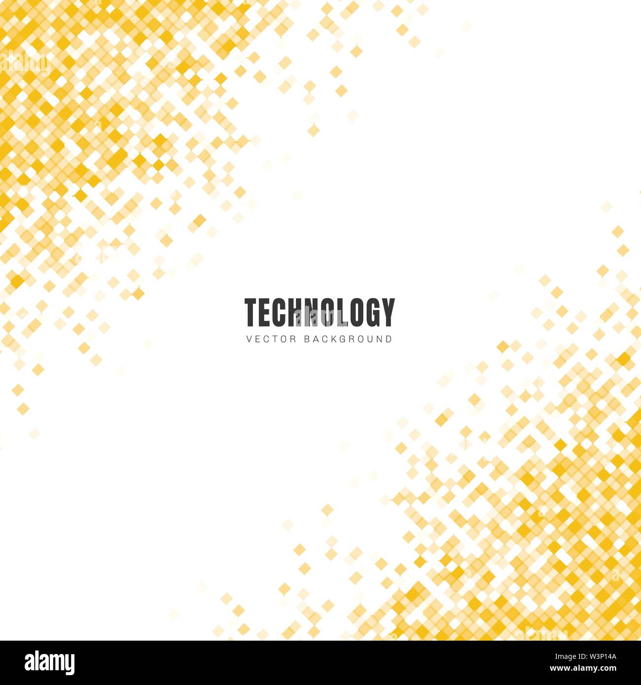 Abstract diagonal geometric yellow squares pattern on white background ...