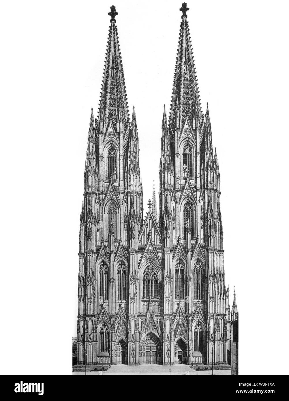 Archival photo of cologne cathedral Black and White Stock Photos ...