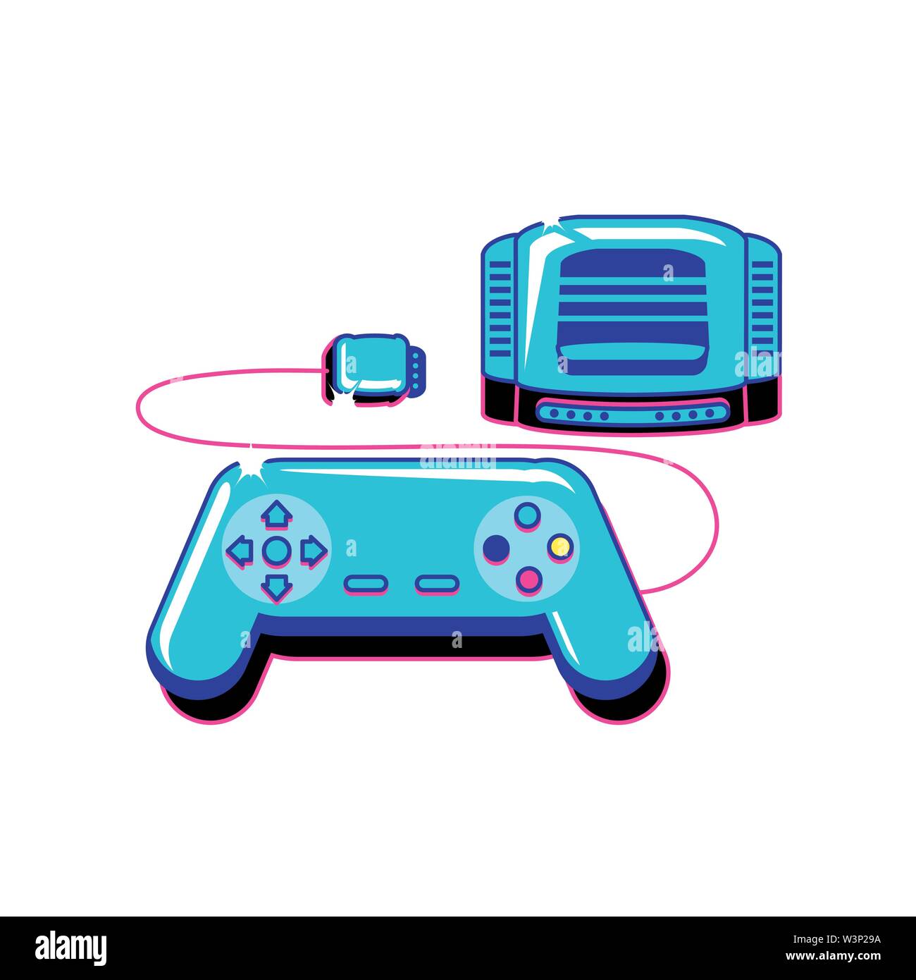 video game control retro with console vector illustration design Stock ...