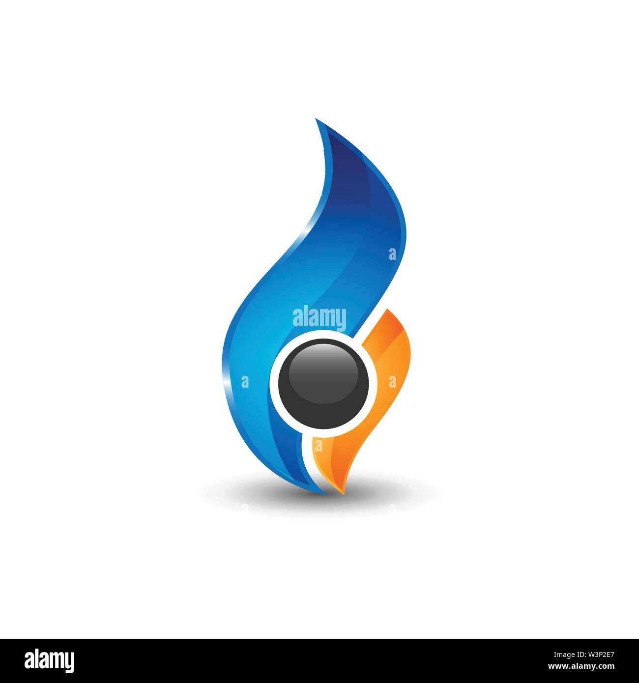 Gas and oil industrial logo design idea. 3D logo concept vector logo. Stock Vector