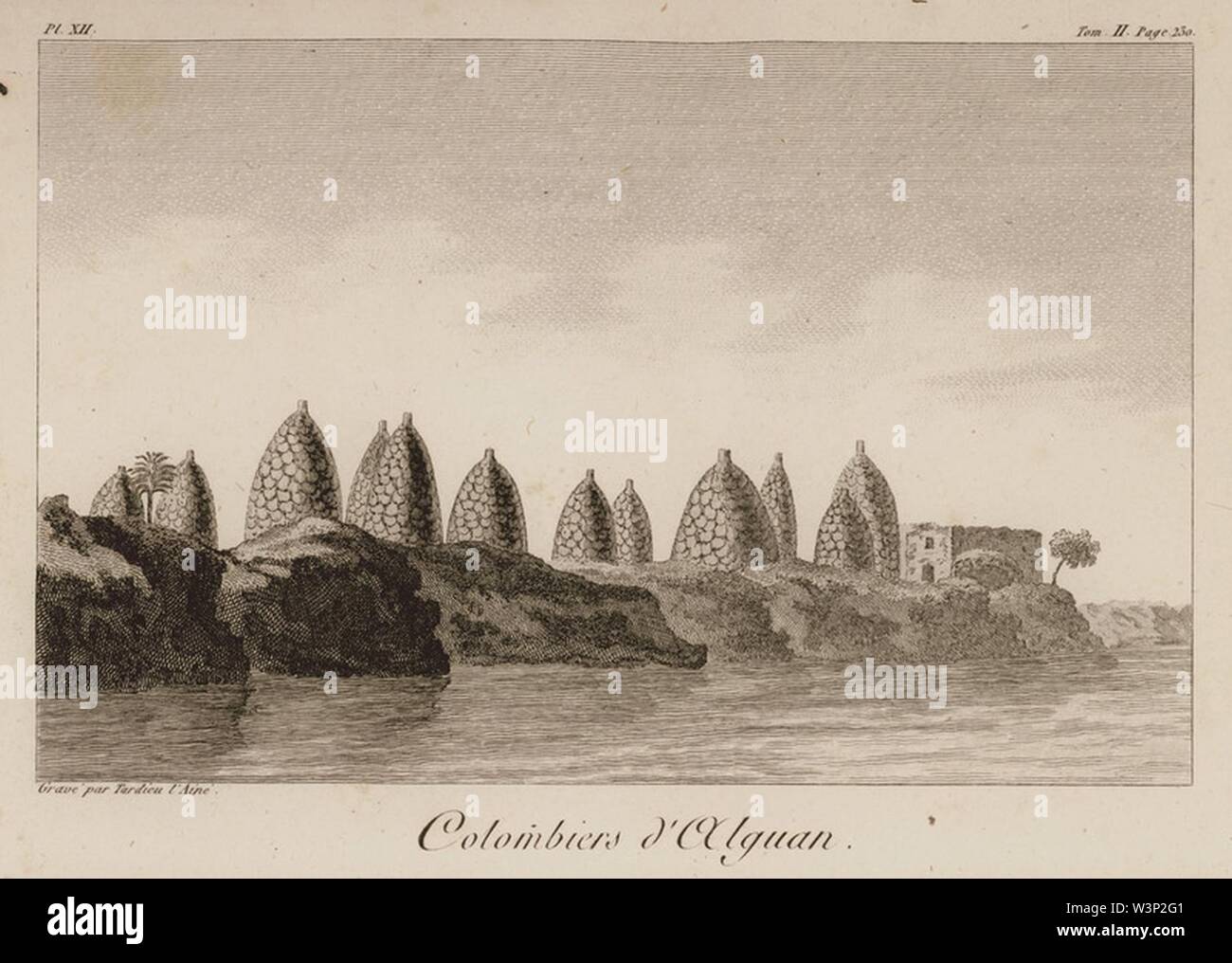 Colombiers d'Alguan - Sonnini De Manoncourt Charles Nicolas Sigisbert - 1799. Stock Photo