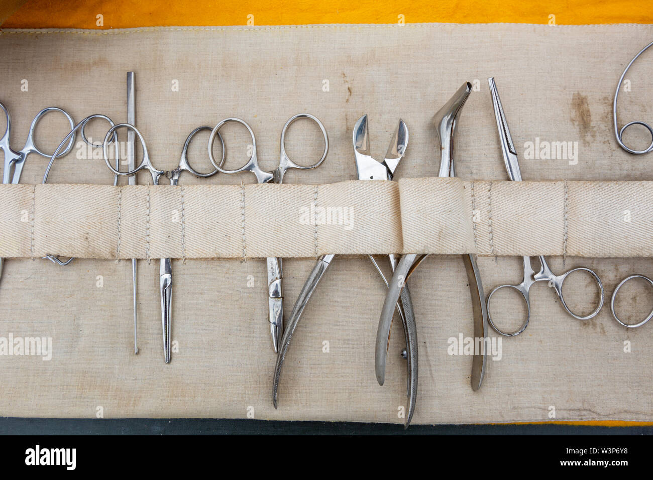 Old healthcare items scissors from mid to late twentieth century Stock Photo