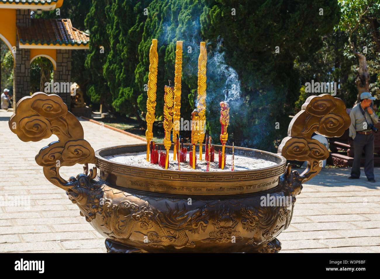 Holy incense Asia Stock Photo