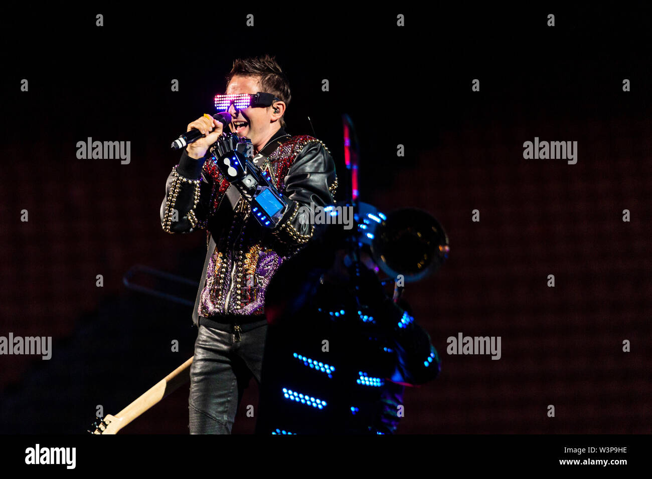 Muse live in Milan for the Simulation Theory Tour 2019 Stock Photo