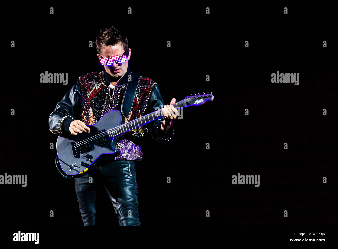 Muse live in Milan for the Simulation Theory Tour 2019 Stock Photo