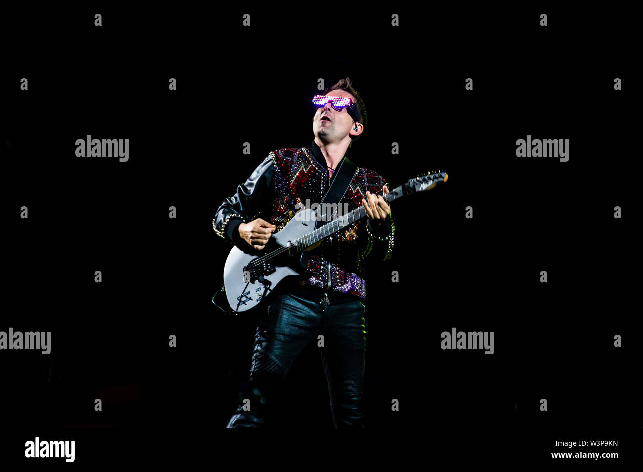 Muse live in Milan for the Simulation Theory Tour 2019 Stock Photo