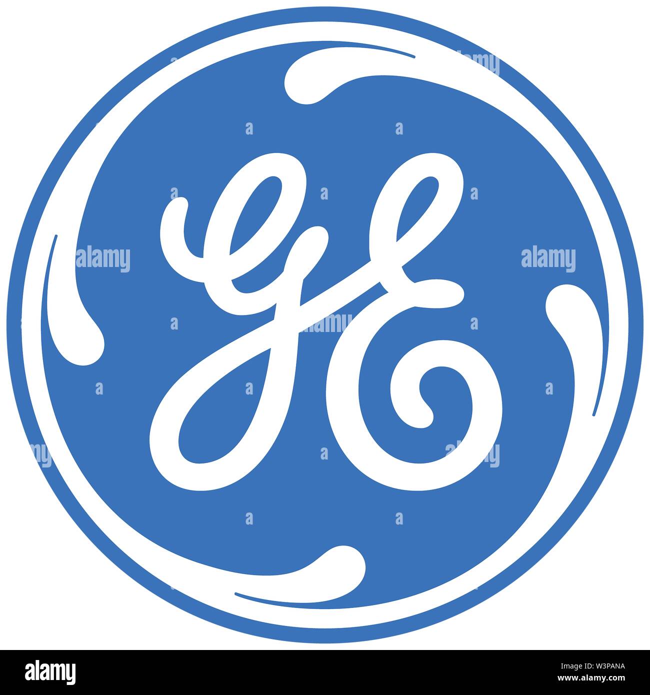 Logo, GE, General Electric, mixed conglomerate, technology company, finance  company, Germany Stock Photo - Alamy, image size:1300x1390