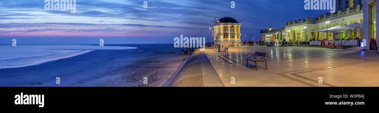 Music pavilion at dusk, Borkum, Germany Stock Photo