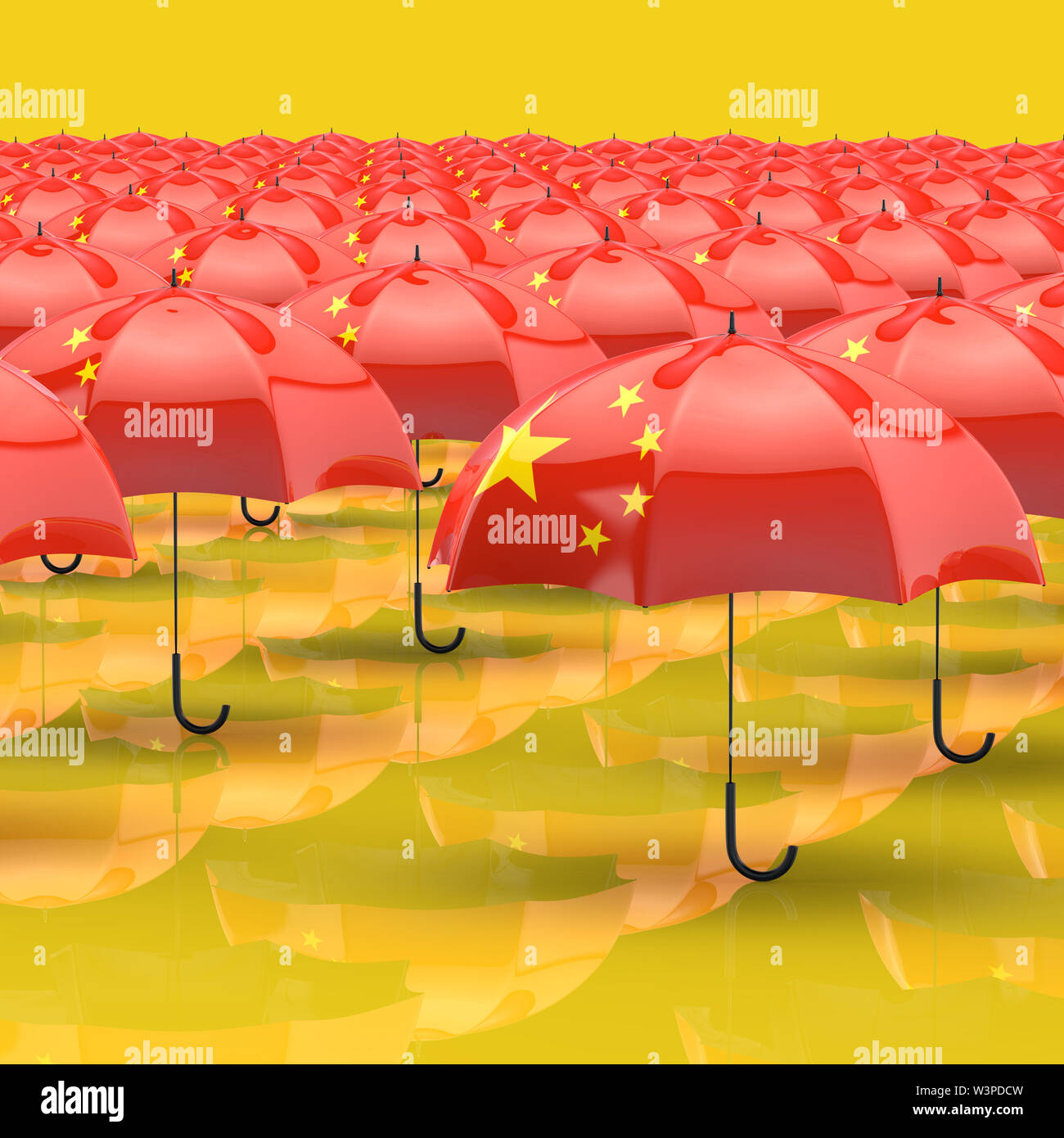 Umbrella concept 3D Illustration Stock Photo Alamy