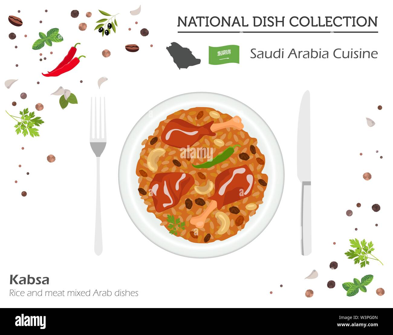 Kabsa middle east Stock Vector Images - Alamy